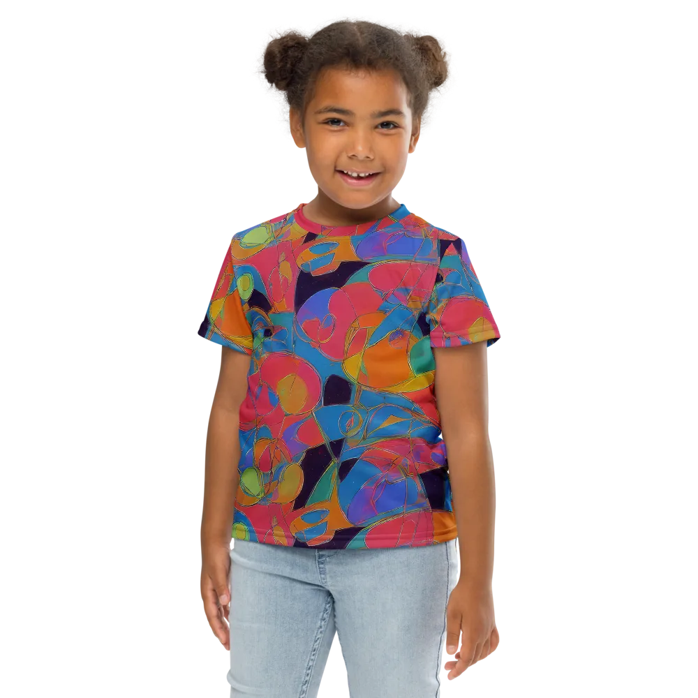 Mosaic Fever on Kids Crew Neck T-Shirt — Front