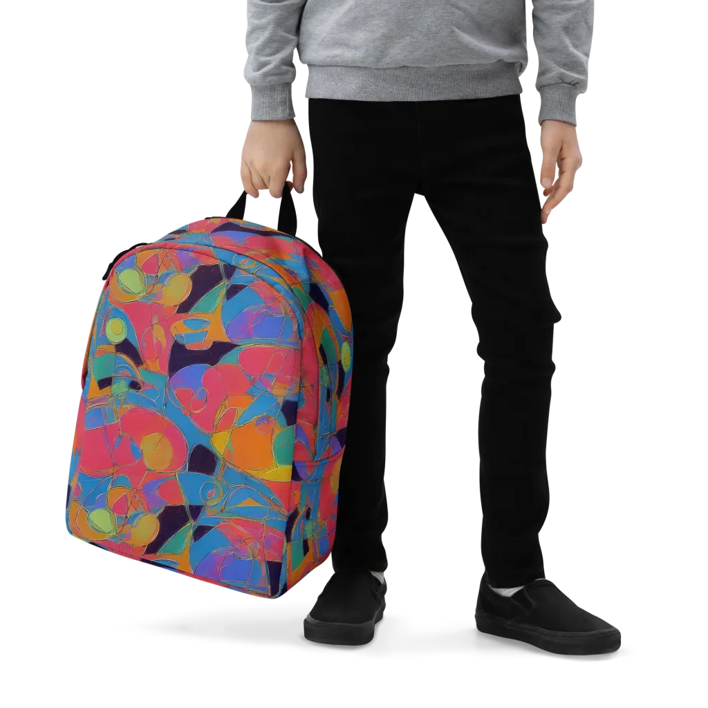 Mosaic Fever on Minimalist Backpack — Zoomed-in