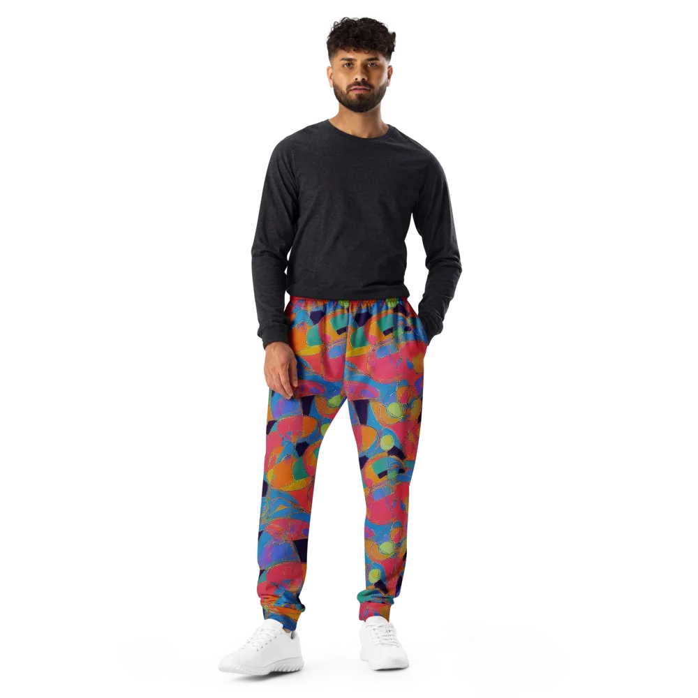 Mosaic Fever on Men's Joggers — Front