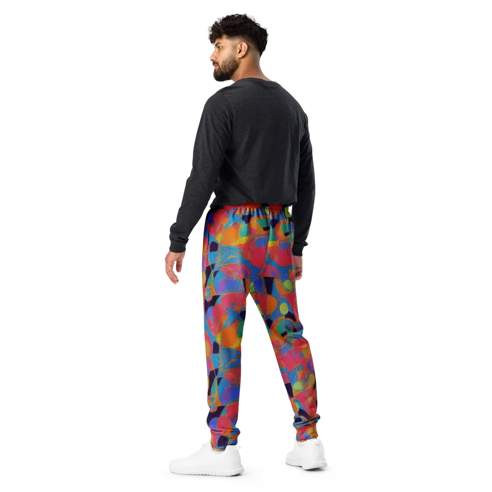 Mosaic Fever on Men's Joggers — Back