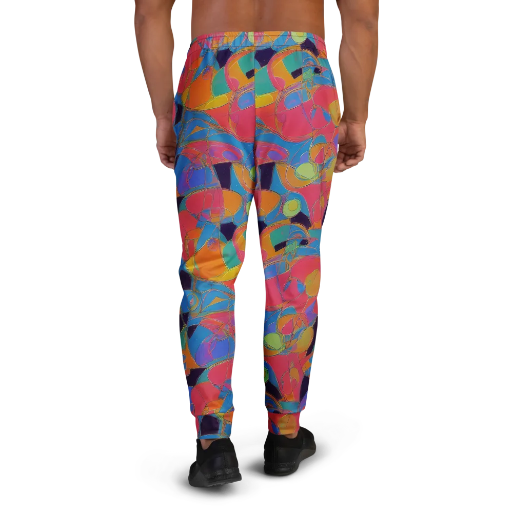 Mosaic Fever on Men's Joggers — Back
