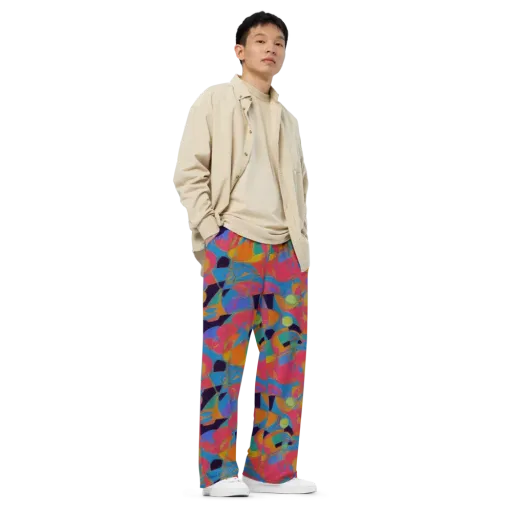 Mosaic Fever on a Wide-Leg Pants