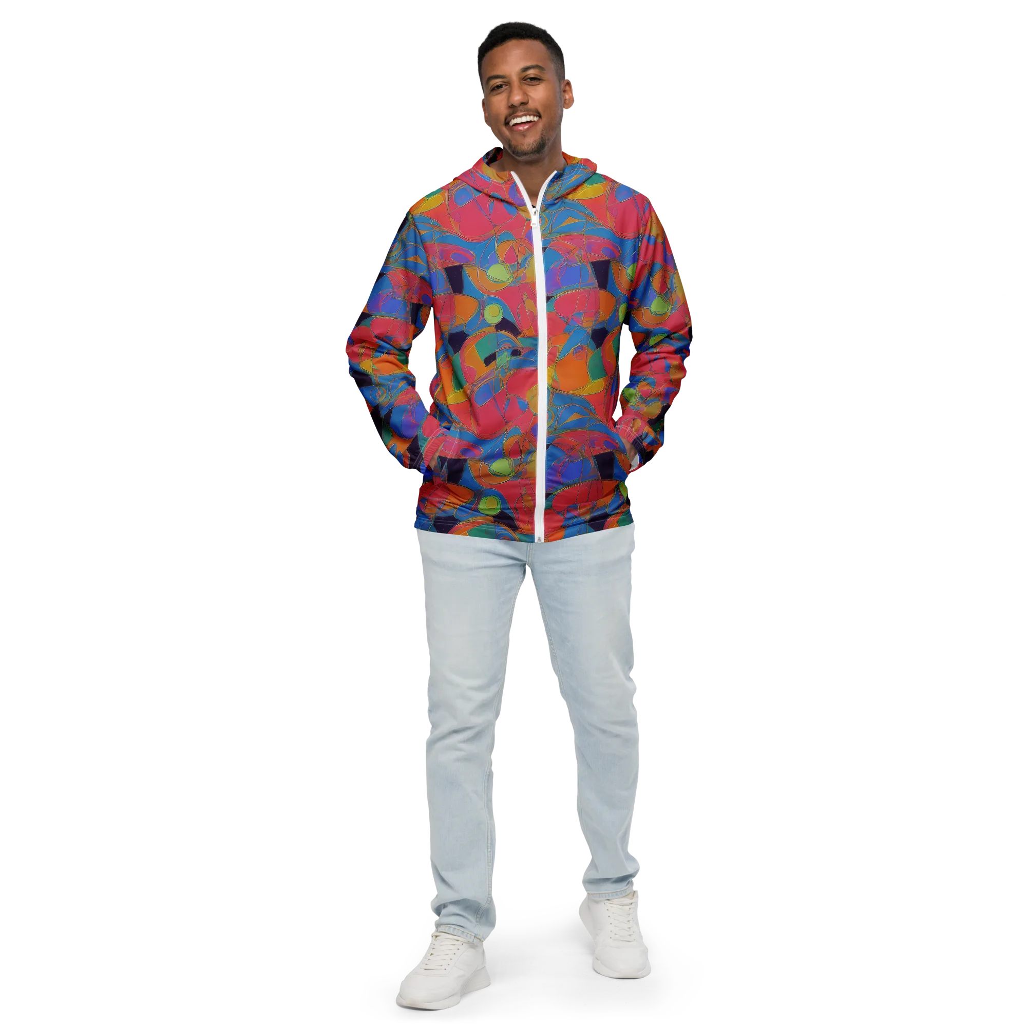 Mosaic Fever on Men's Windbreaker — Front