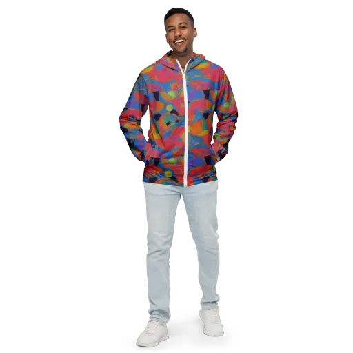 Mosaic Fever on a Men's Windbreaker