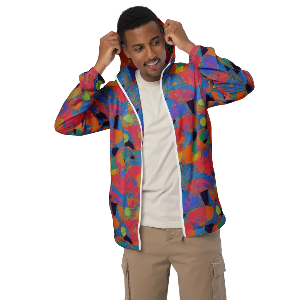 Mosaic Fever on Men's Windbreaker — Front