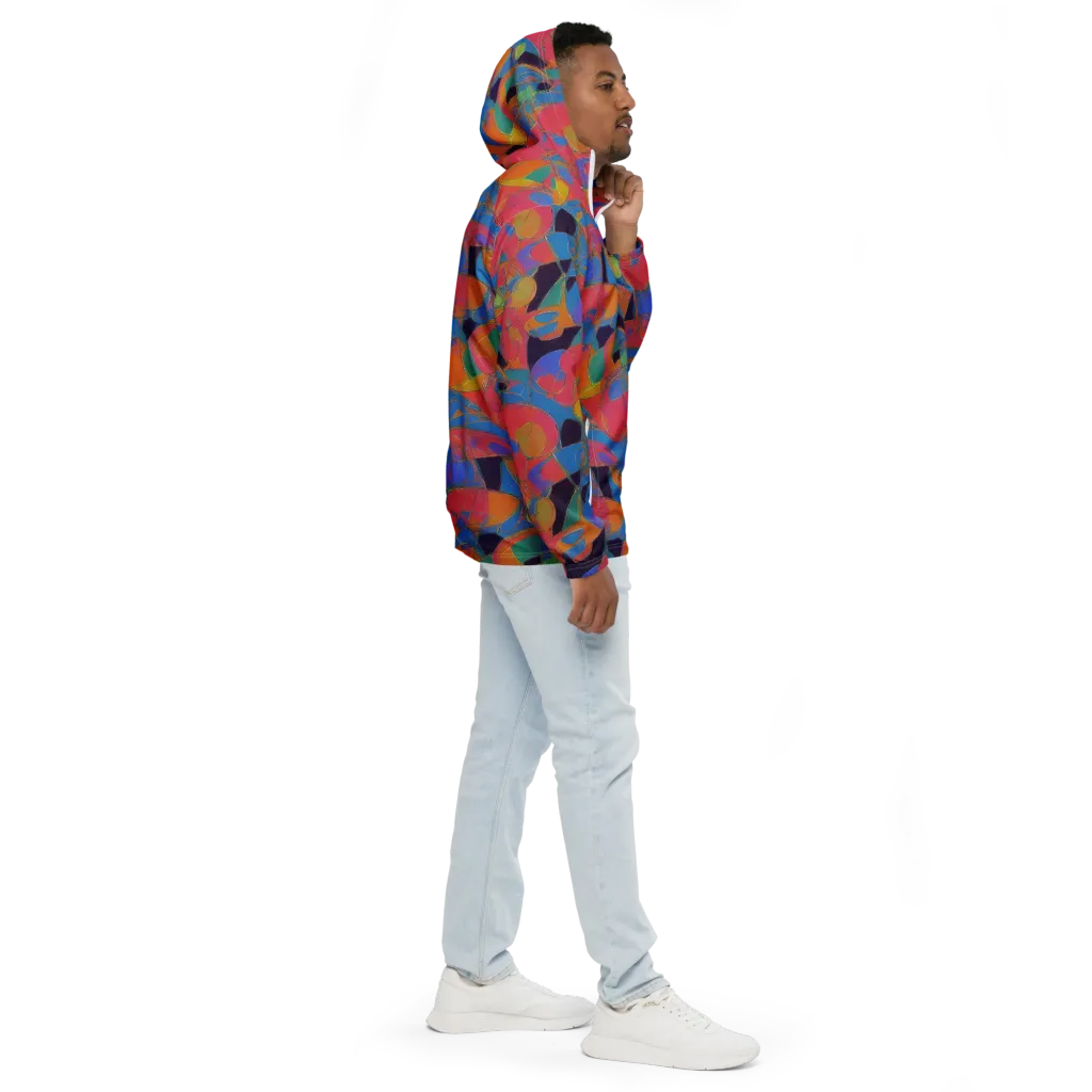 Mosaic Fever on Men's Windbreaker — Right