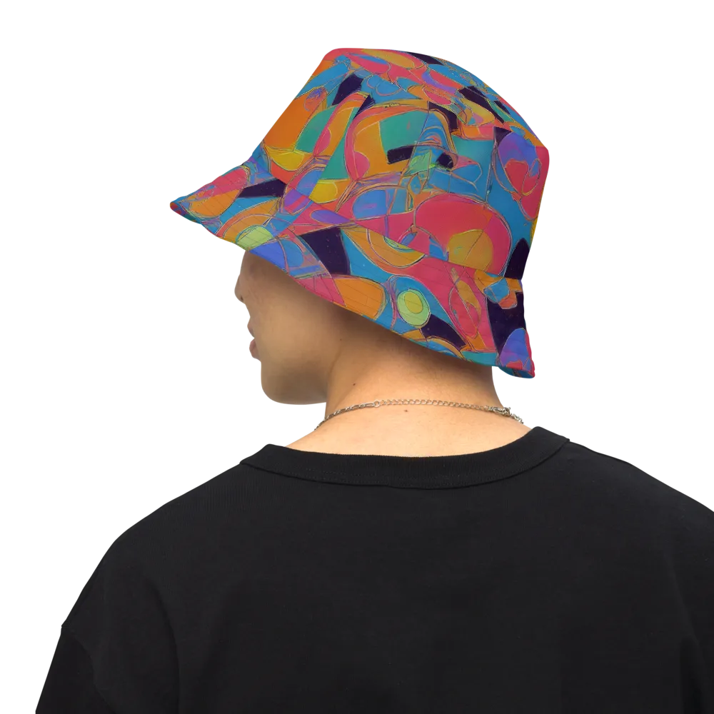 Mosaic Fever on Reversible Bucket Hat — Back Inside