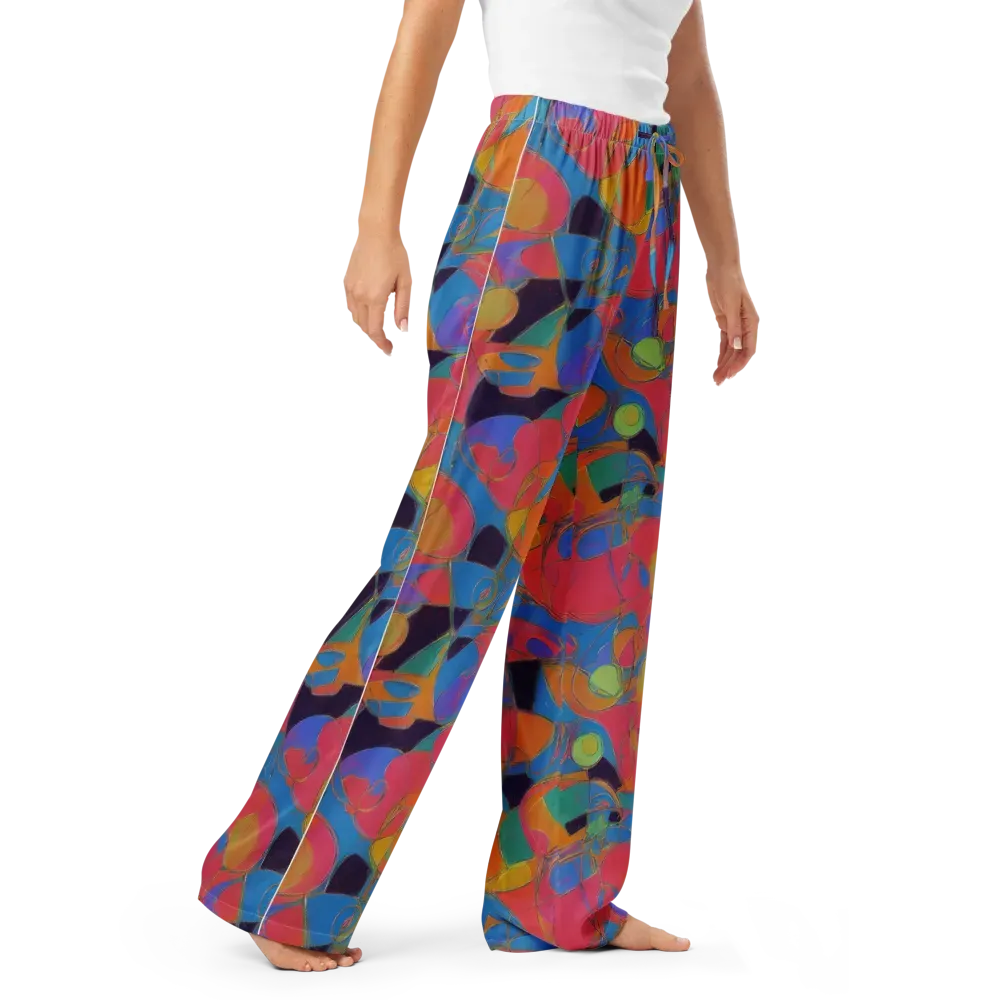 Mosaic Fever on Women's Pajama Pants — Right Front