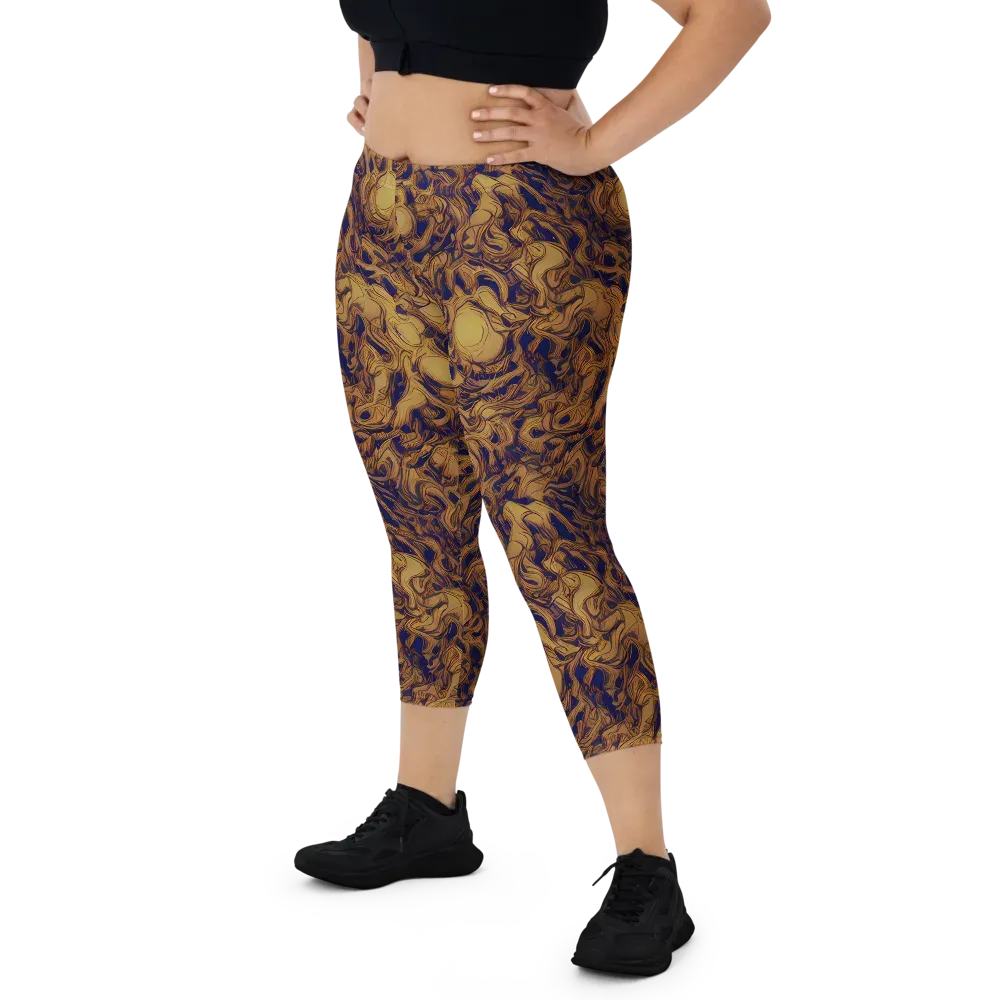 Navy Alchemy on Capri Leggings — Front