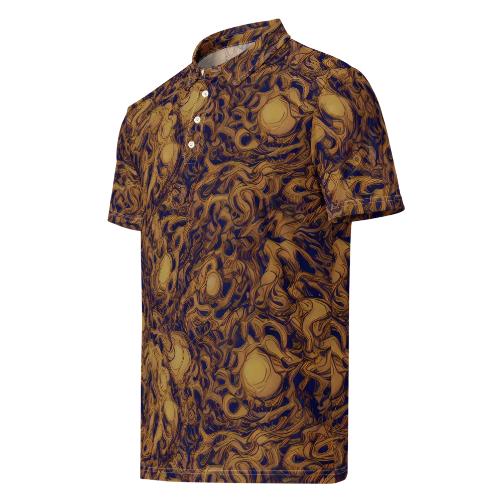 Navy Alchemy on Men's Slim Fit Polo Shirt — Left Front