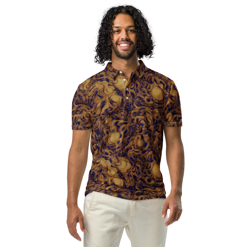 Navy Alchemy on Men's Slim Fit Polo Shirt — Front