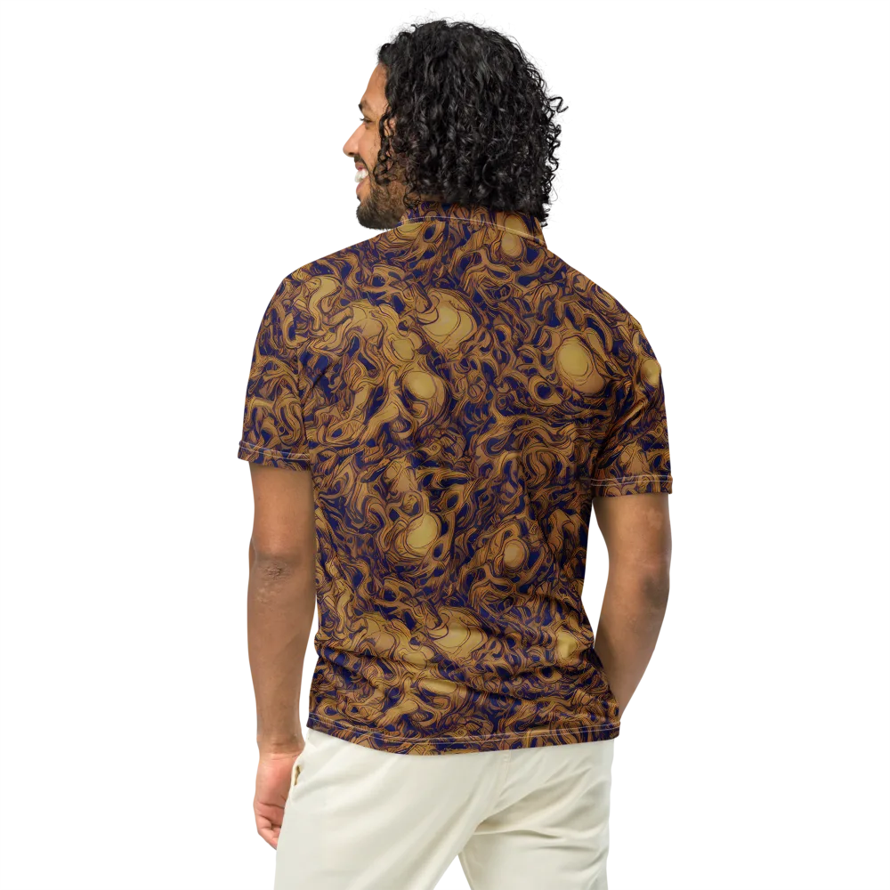 Navy Alchemy on Men's Slim Fit Polo Shirt — Back