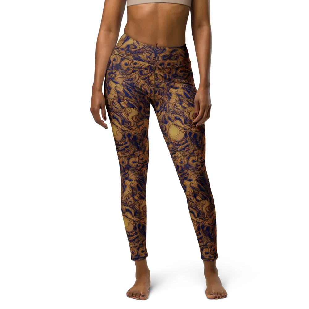 Navy Alchemy on Yoga Leggings — Front