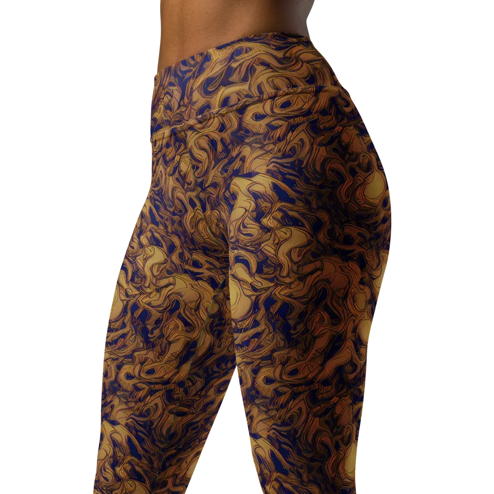 Navy Alchemy on Yoga Leggings — Left Front