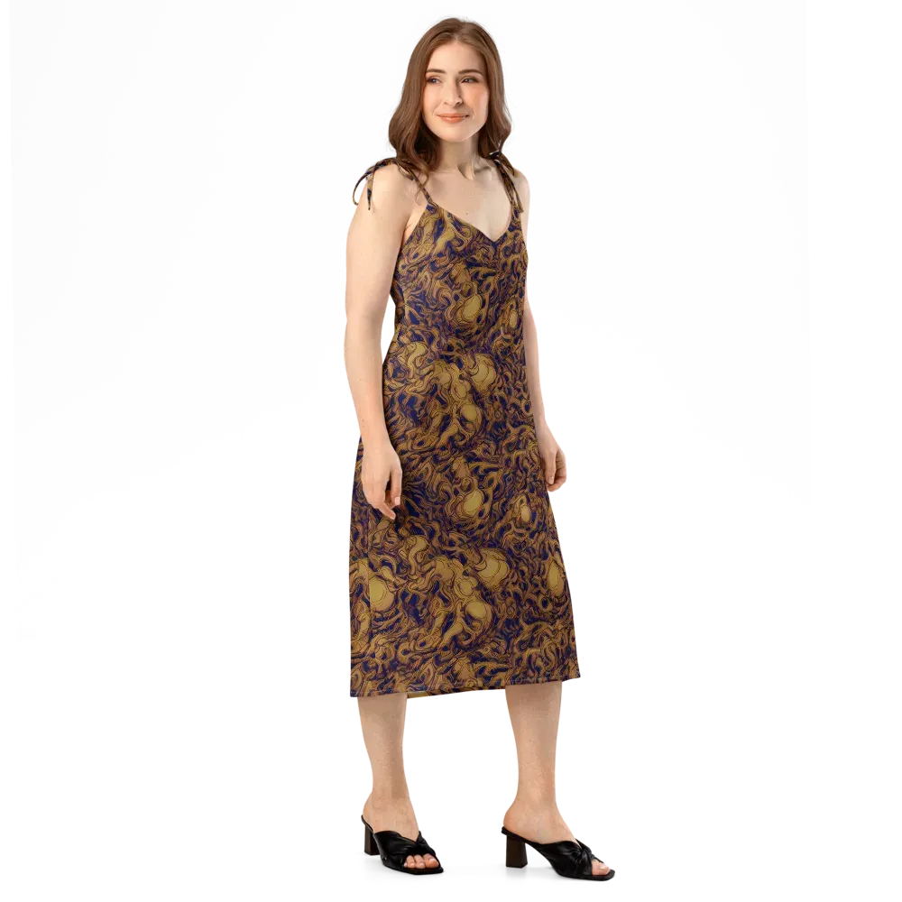 Navy Alchemy on Slip Dress — Right Front