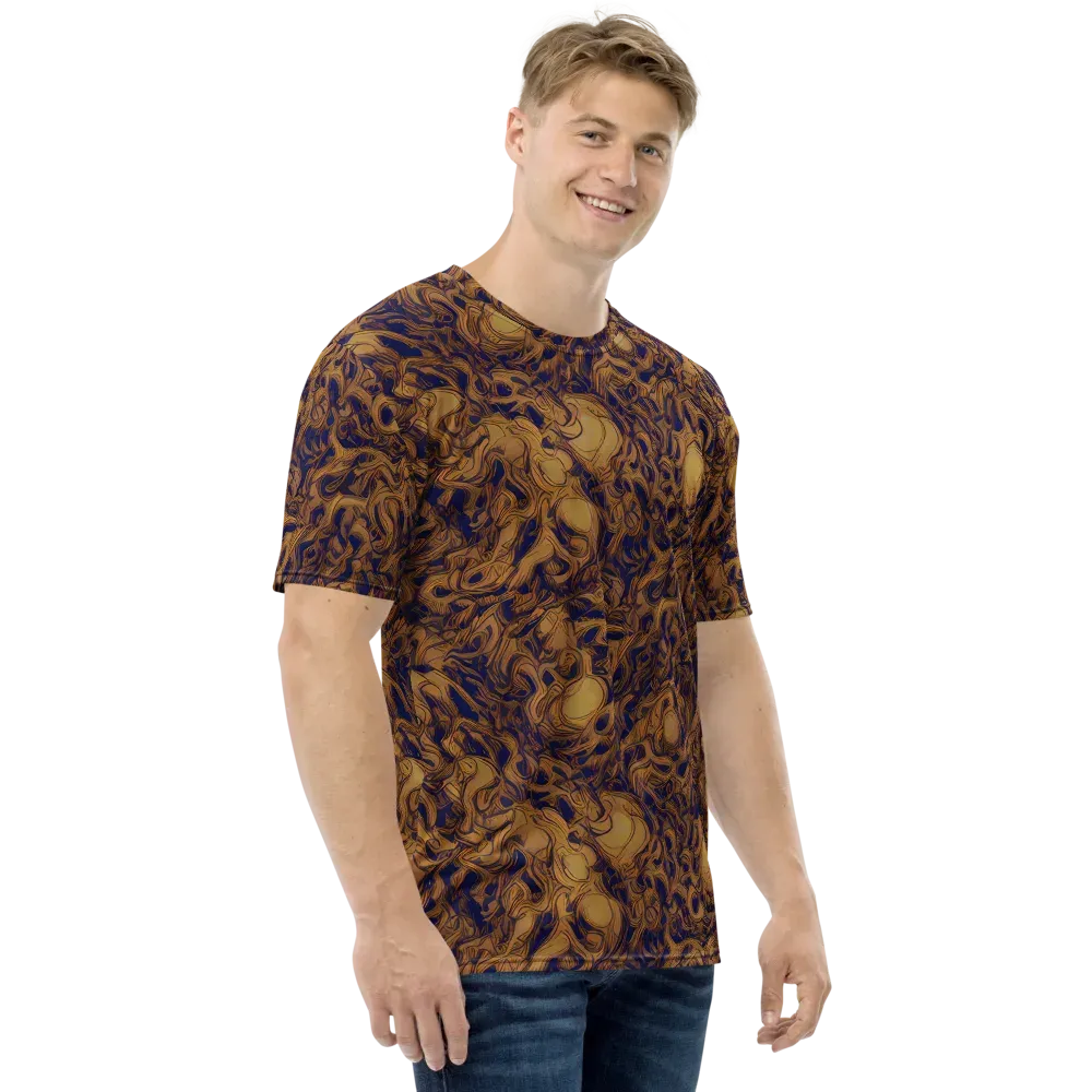 Navy Alchemy on Men's Crew Neck T-Shirt — Right