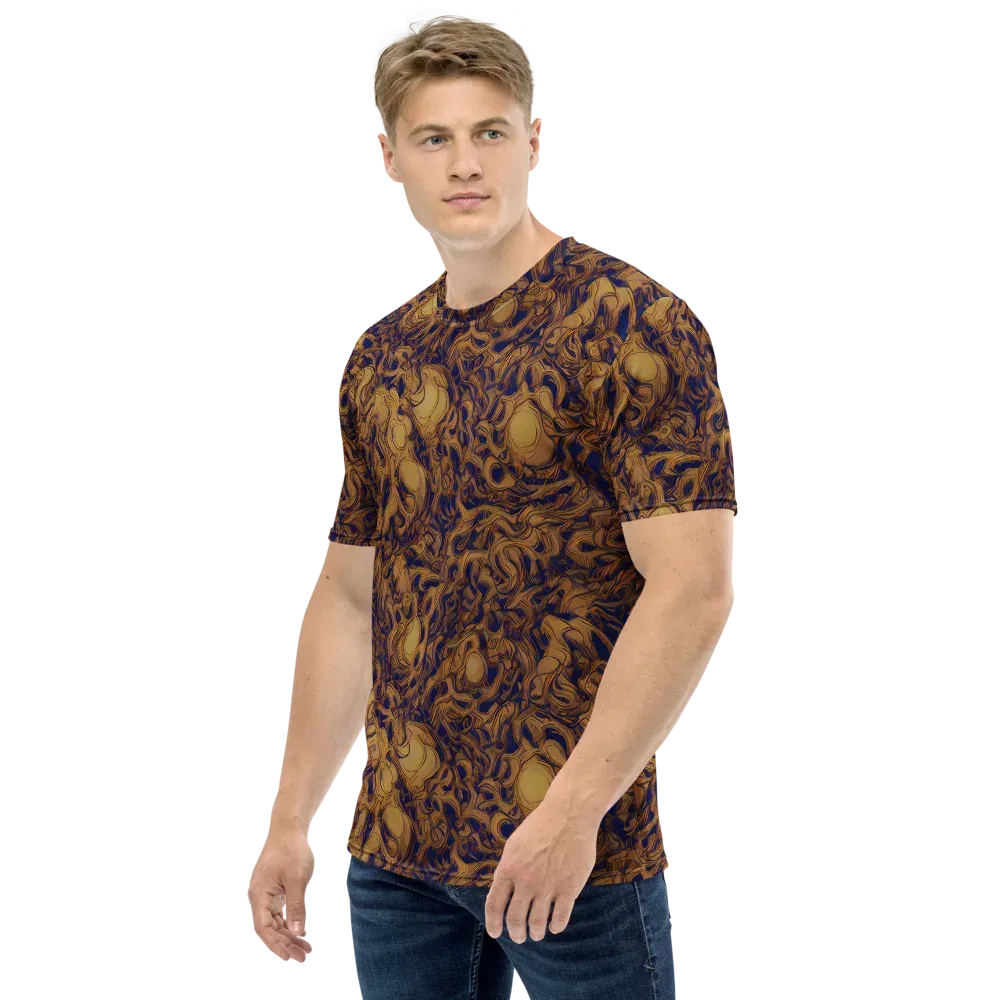 Navy Alchemy on Men's Crew Neck T-Shirt — Left