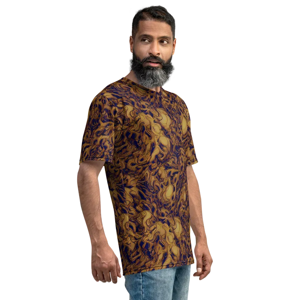 Navy Alchemy on Men's Crew Neck T-Shirt — Right