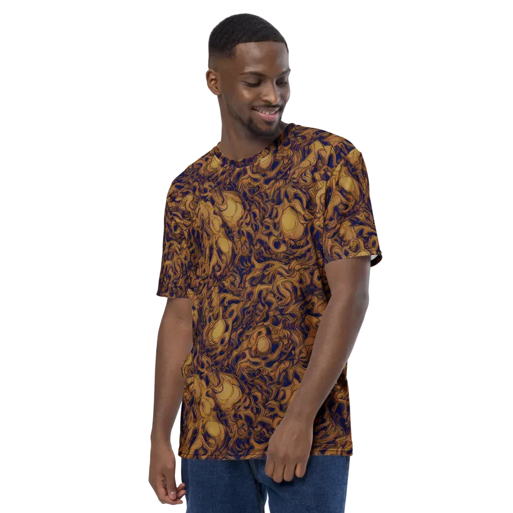 Navy Alchemy on Men's Crew Neck T-Shirt — Left