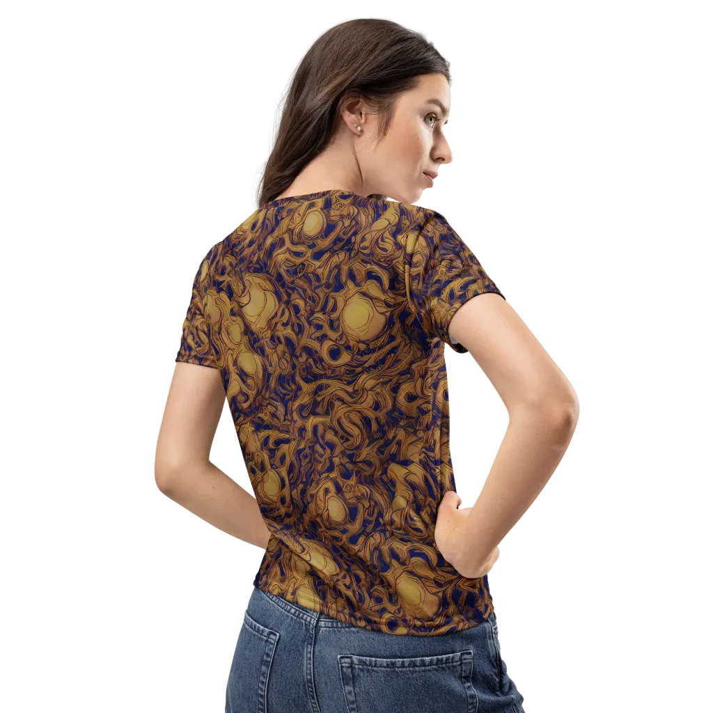 Navy Alchemy on Women's Crew Neck T-Shirt — Back