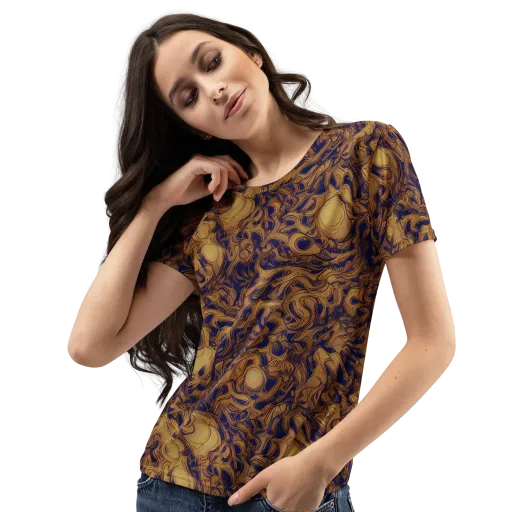 Navy Alchemy on a Women's Crew Neck T-Shirt
