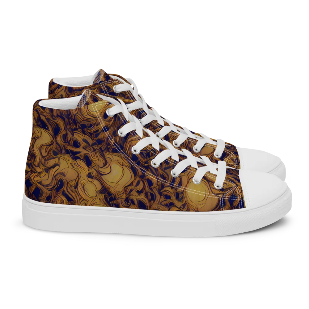 Navy Alchemy on Women's High Top Canvas Shoes — Right
