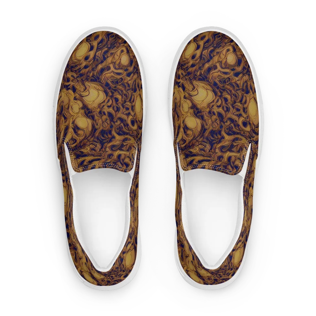 Navy Alchemy on Men's Slip-On Canvas Shoes — Front