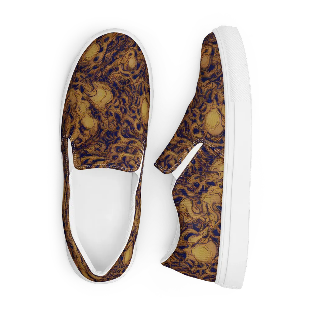Navy Alchemy on Men's Slip-On Canvas Shoes — Front
