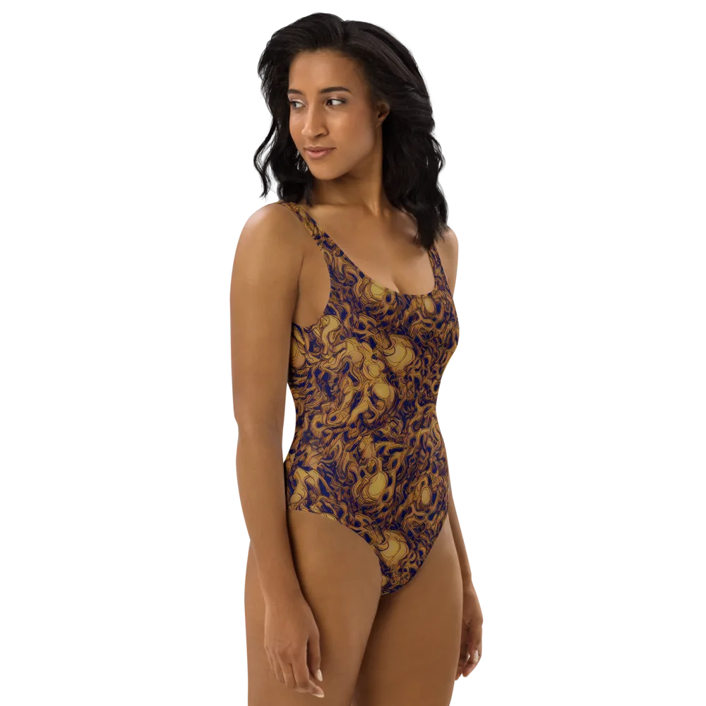 Navy Alchemy on One-Piece Swimsuit — Right