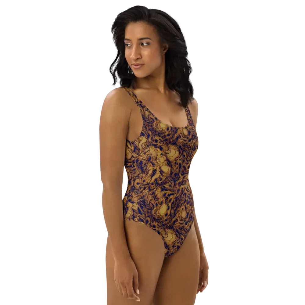 Navy Alchemy on One-Piece Swimsuit — Right