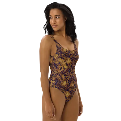 Navy Alchemy on a One-Piece Swimsuit