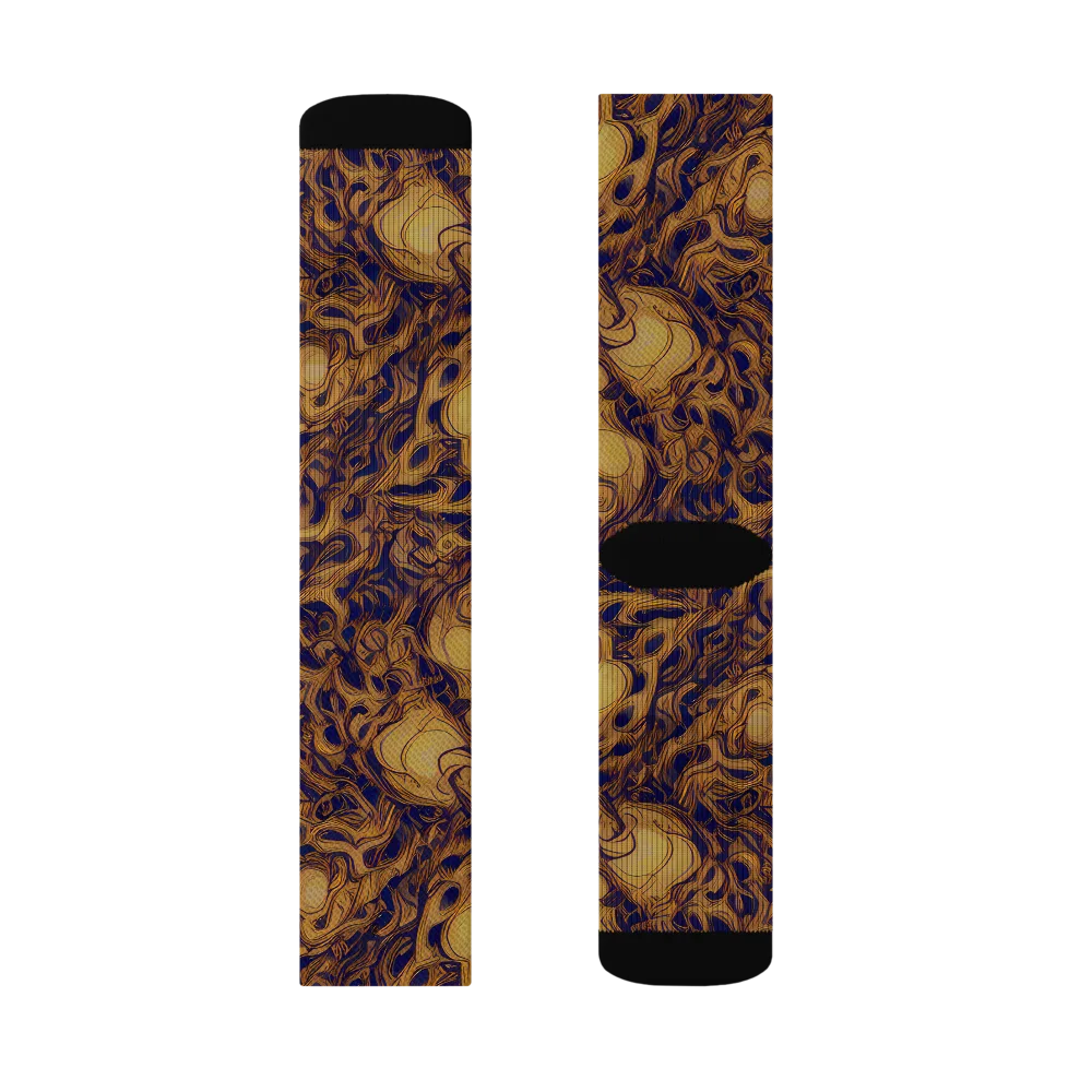 Navy Alchemy on Socks — Left Sock