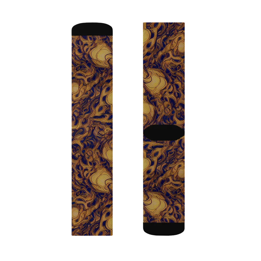 Navy Alchemy on Socks — Right Sock
