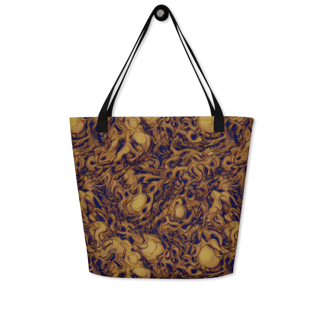 Navy Alchemy on Large Tote Bag W/ Pocket — Front