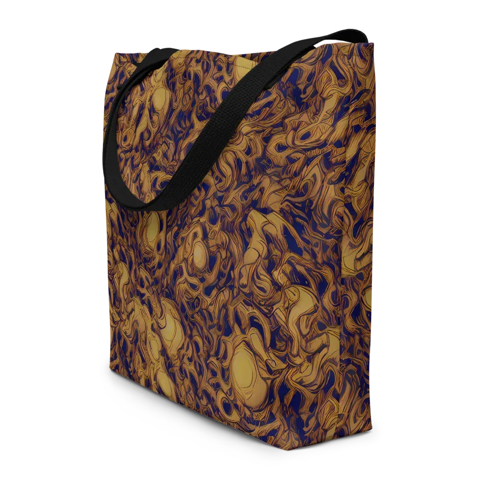 Navy Alchemy on Large Tote Bag W/ Pocket — Front