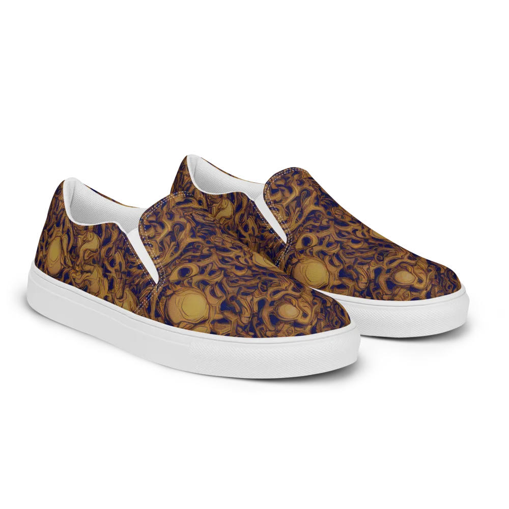 Navy Alchemy on Women's Slip-On Canvas Shoes — Right Front
