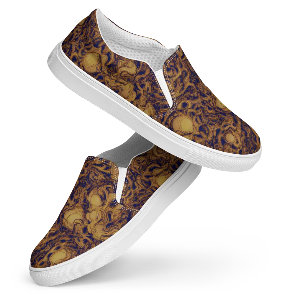 Navy Alchemy on Women's Slip-On Canvas Shoes — Front