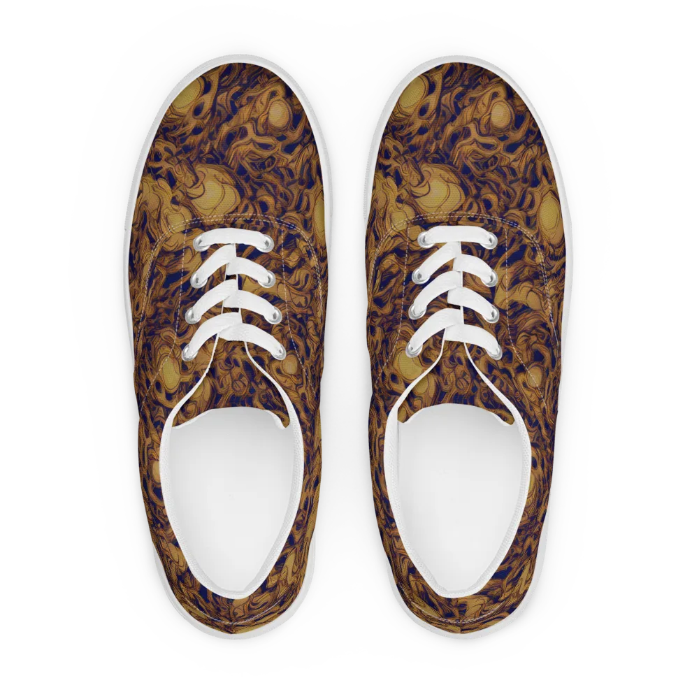 Navy Alchemy on Men's Lace-Up Canvas Shoes — Front