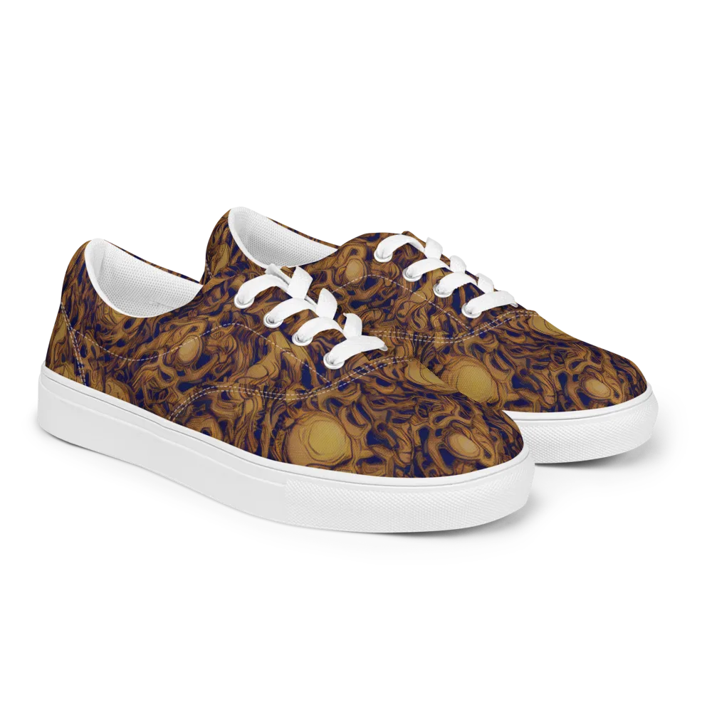 Navy Alchemy on Men's Lace-Up Canvas Shoes — Right Front