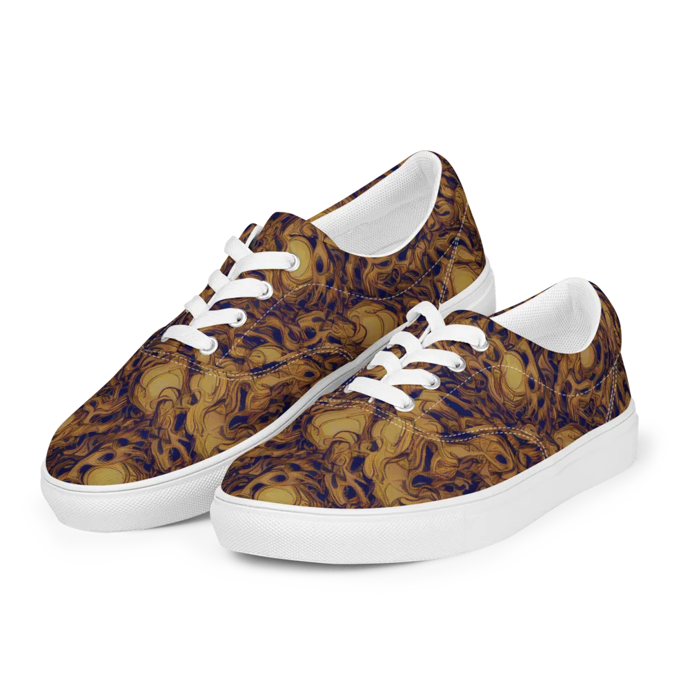 Navy Alchemy on Men's Lace-Up Canvas Shoes — Left Front
