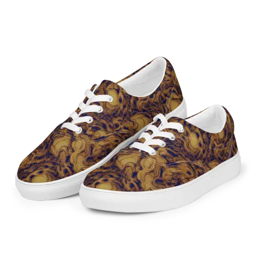 Navy Alchemy on a Men's Lace-Up Canvas Shoes