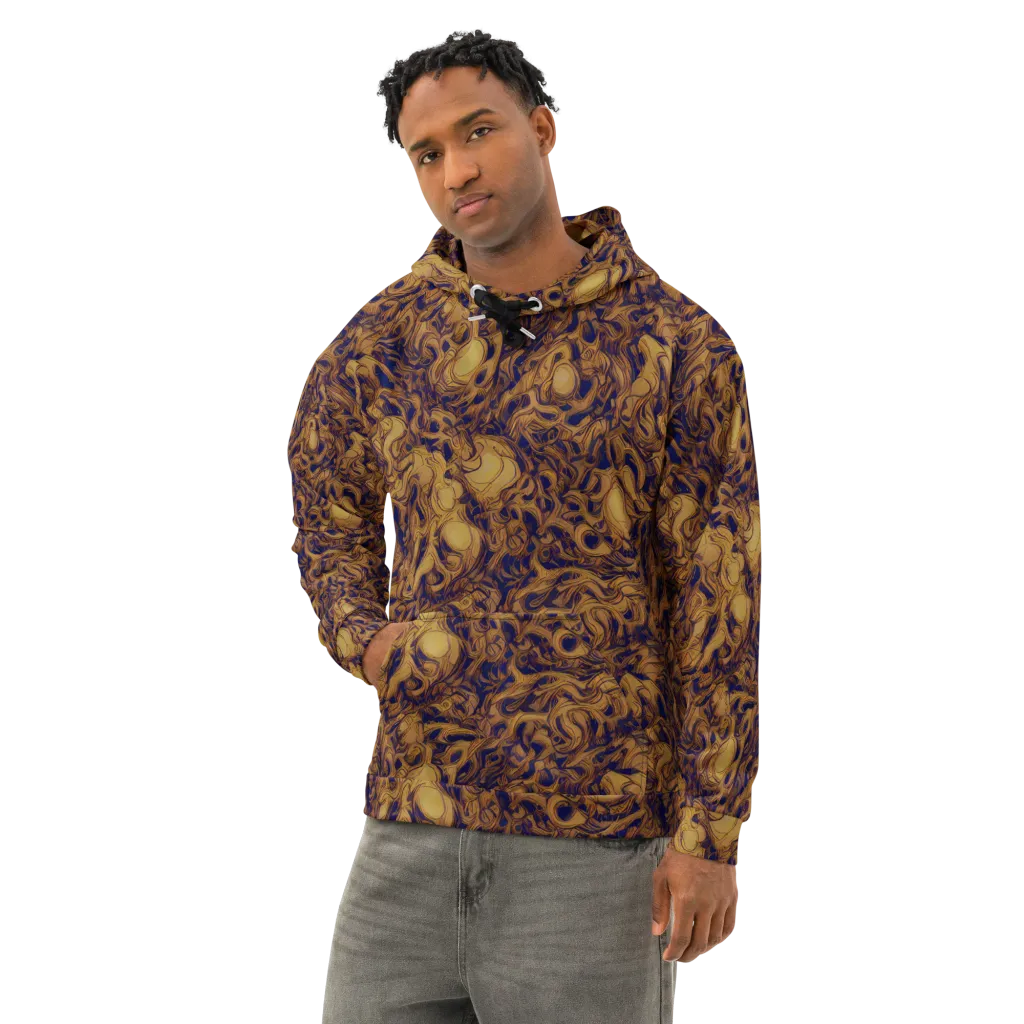 Navy Alchemy on Cotton Hoodie — Left Front