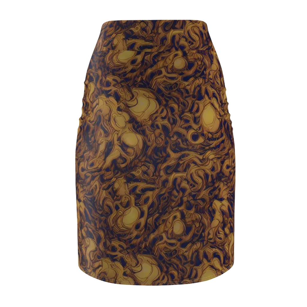 Navy Alchemy on Pencil Skirt — Back