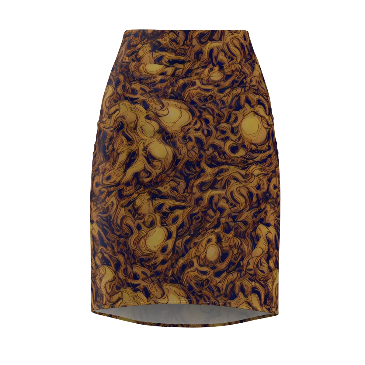 Navy Alchemy on Pencil Skirt — Front
