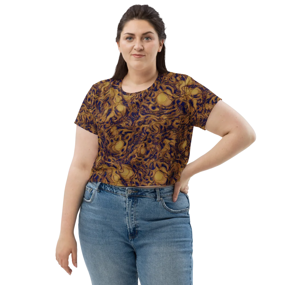 Navy Alchemy on Crop Tee — Front