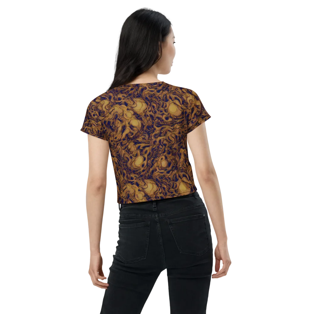 Navy Alchemy on Crop Tee — Back