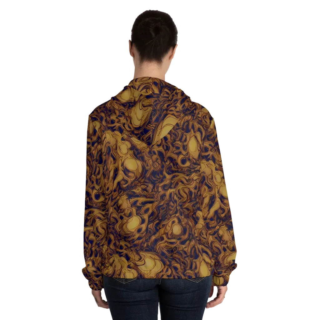 Navy Alchemy on Women's Full-Zip Hoodie — Back On Person