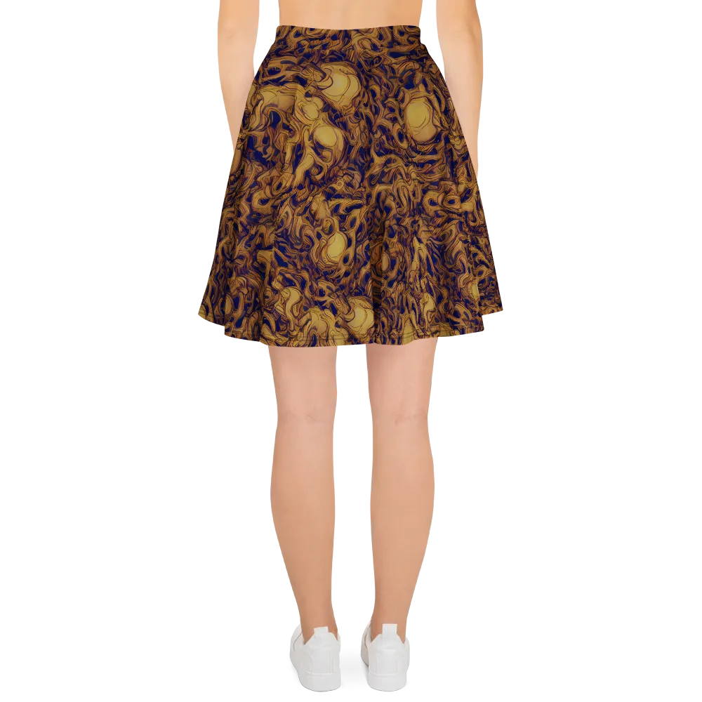 Navy Alchemy on Skater Skirt — Back