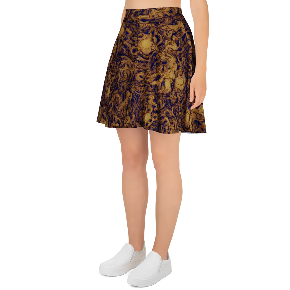 Navy Alchemy on Skater Skirt — Left