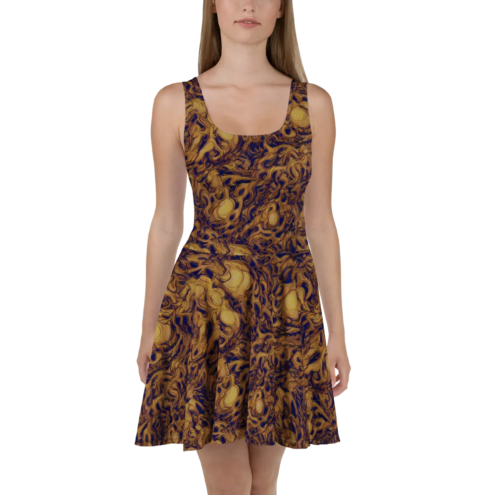 Navy Alchemy on Skater Dress — Front